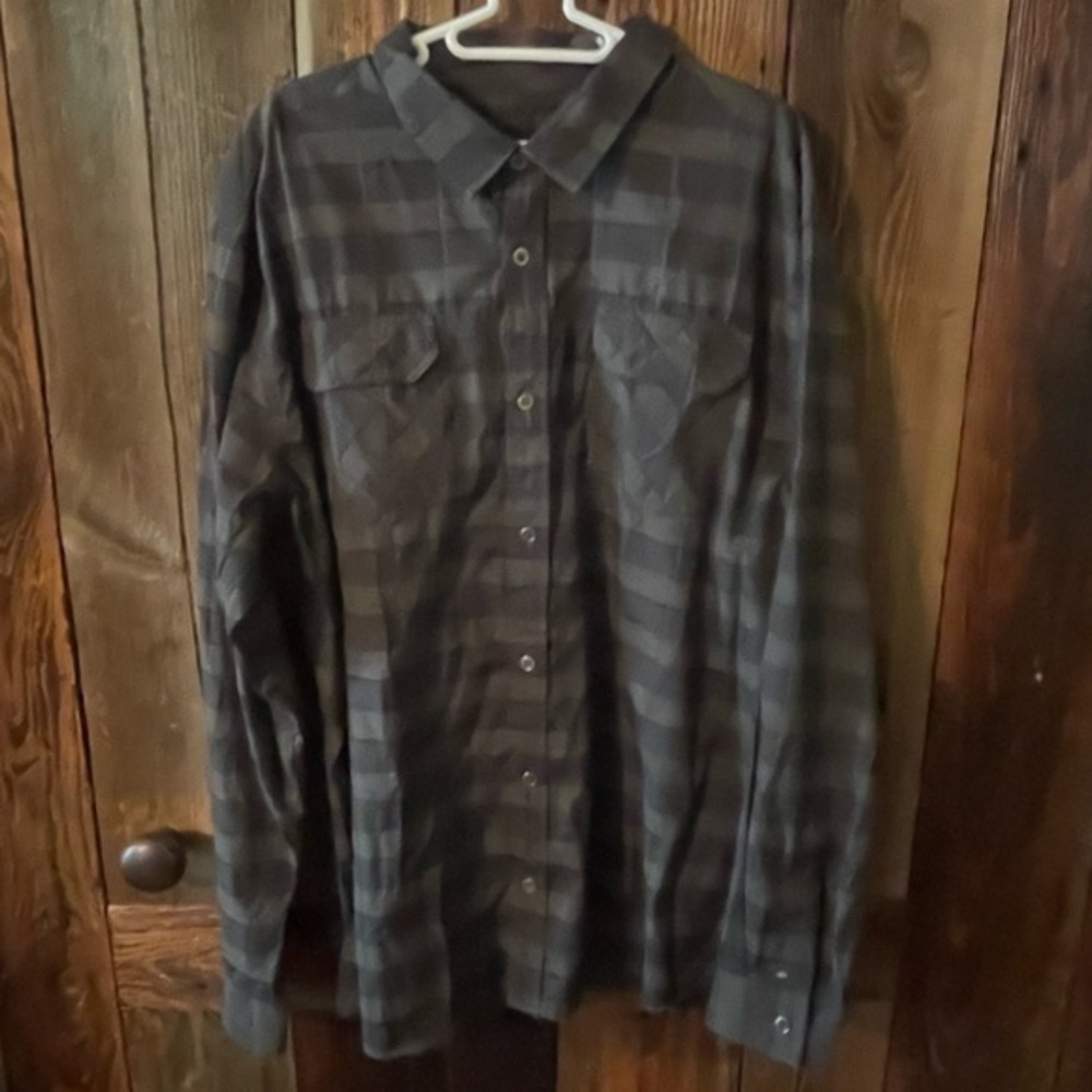Prana Men’s Sz XXL Long Sleeve Button Up Shirt Organic Cotton Blend 🌟 NWT 🌟